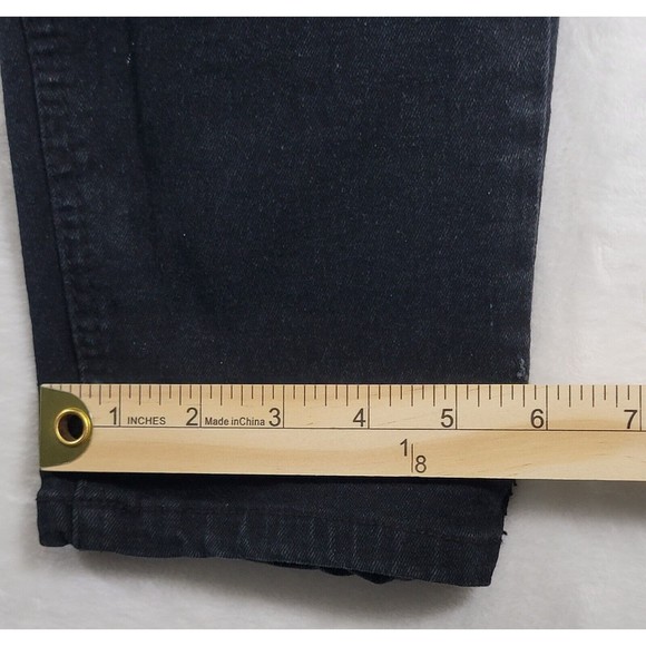 Original Penguin Women's Jeans Size 14 Mid-Rise Straight Leg Black Denim - Picture 15 of 16